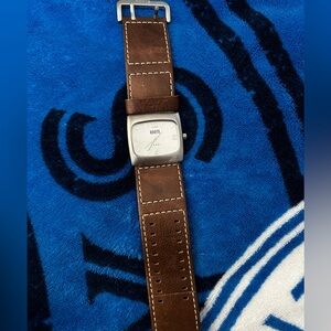 Roots watch with leather strap